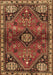 Machine Washable Persian Brown Traditional Rug, wshtr3063brn