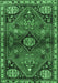 Machine Washable Persian Emerald Green Traditional Area Rugs, wshtr3063emgrn