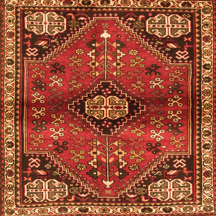 Serging Thickness of Persian Orange Traditional Rug, tr3063org