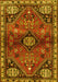 Machine Washable Persian Yellow Traditional Rug, wshtr3063yw