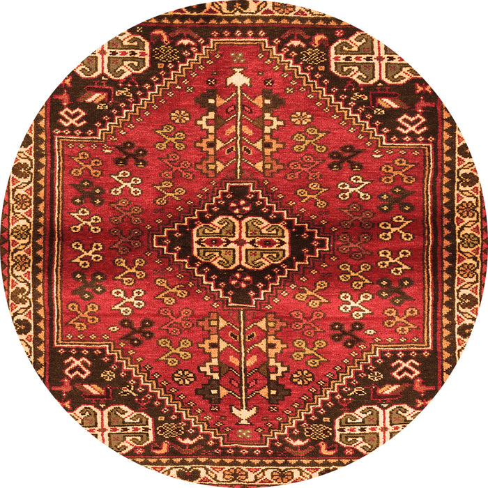 Square Persian Orange Traditional Rug, tr3063org