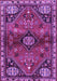 Machine Washable Persian Purple Traditional Area Rugs, wshtr3063pur