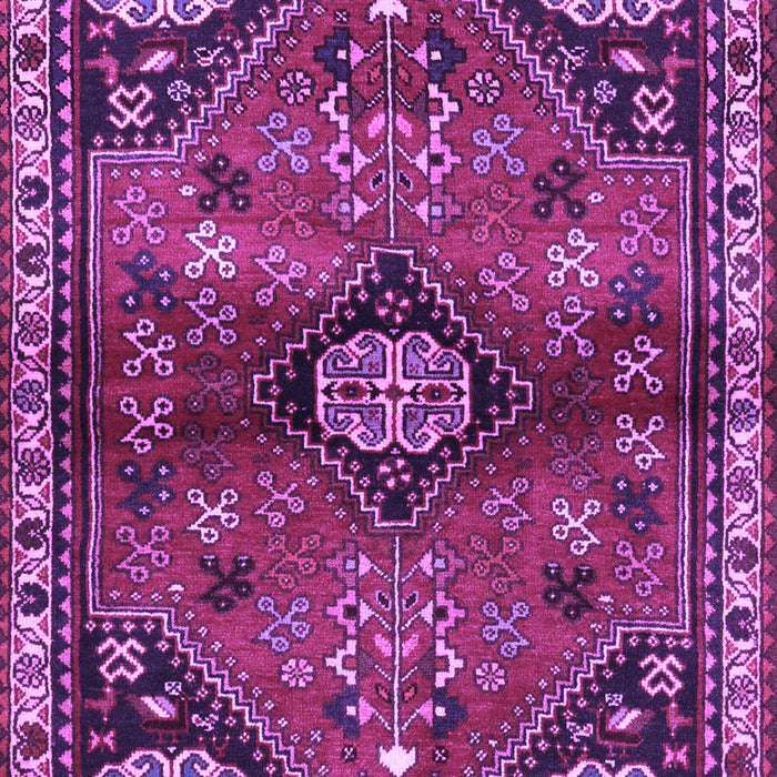 Machine Washable Persian Purple Traditional Area Rugs, wshtr3063pur