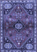 Machine Washable Persian Blue Traditional Rug, wshtr3063blu