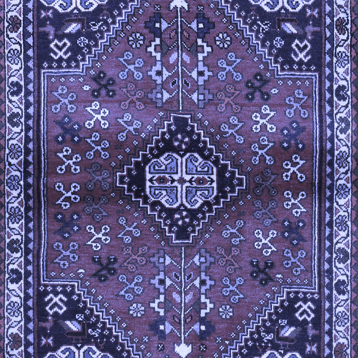 Machine Washable Persian Blue Traditional Rug, wshtr3063blu