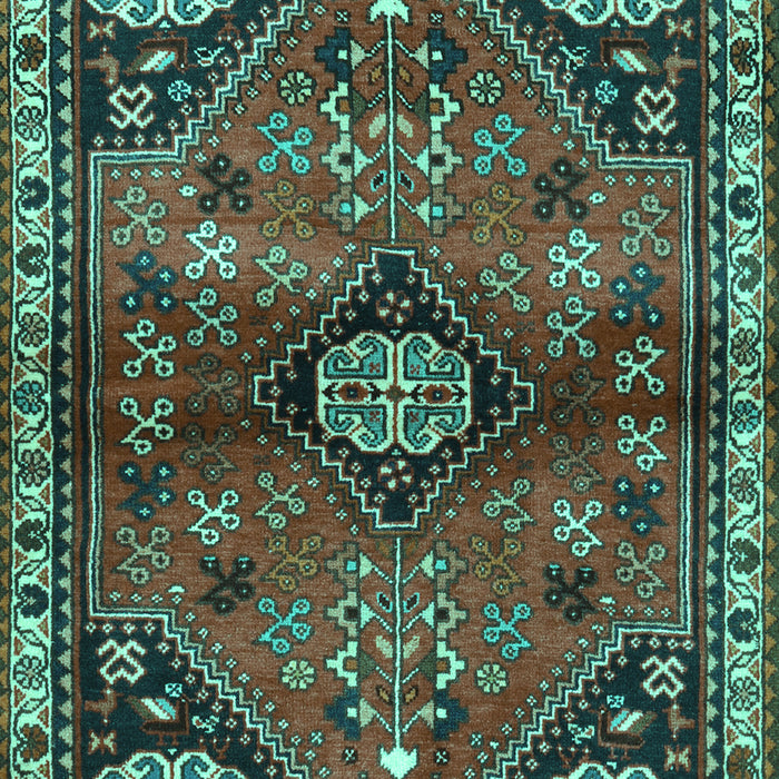 Machine Washable Persian Turquoise Traditional Area Rugs, wshtr3063turq