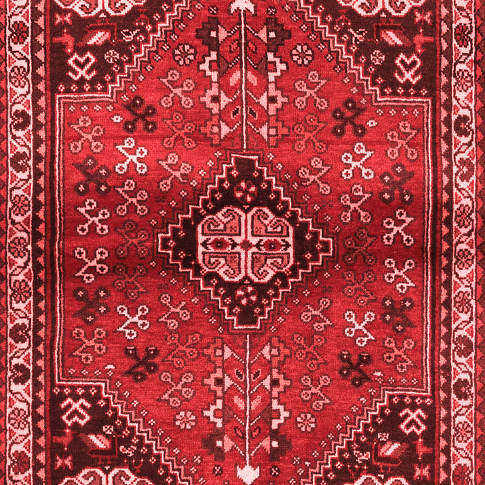 Machine Washable Persian Red Traditional Rug, wshtr3063red