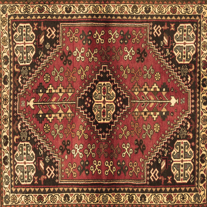 Square Persian Brown Traditional Rug, tr3063brn