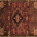 Square Machine Washable Persian Brown Traditional Rug, wshtr3064brn