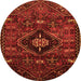 Square Persian Orange Traditional Rug, tr3064org