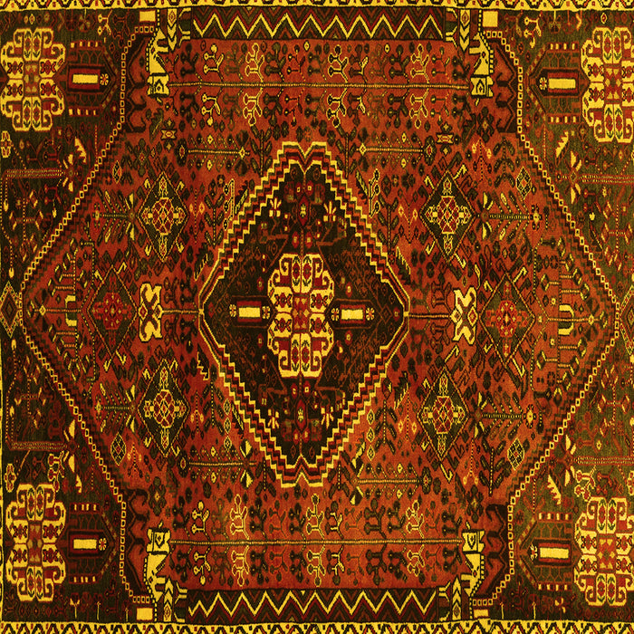 Square Persian Yellow Traditional Rug, tr3064yw