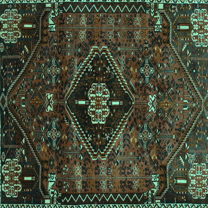 Square Persian Turquoise Traditional Rug, tr3064turq