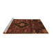 Sideview of Machine Washable Persian Brown Traditional Rug, wshtr3064brn