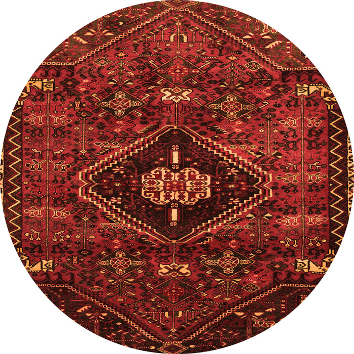 Machine Washable Persian Orange Traditional Area Rugs, wshtr3064org