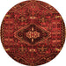 Machine Washable Persian Orange Traditional Area Rugs, wshtr3064org