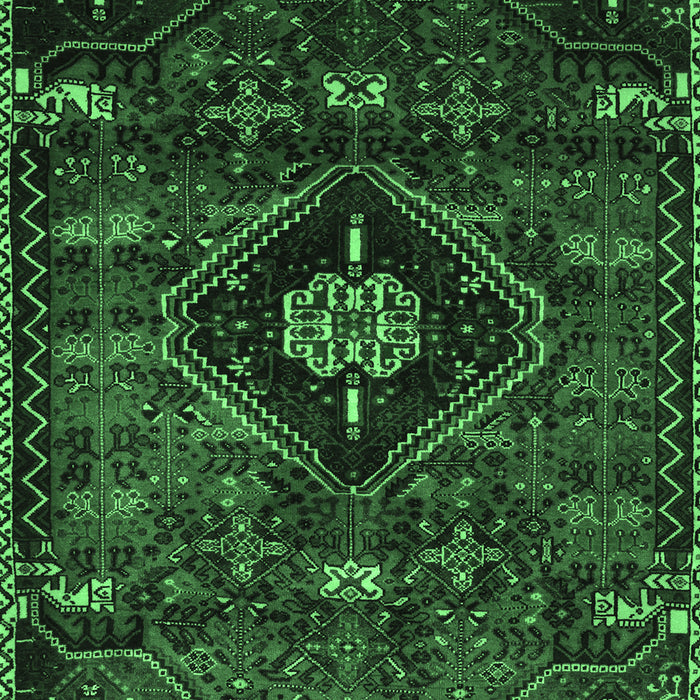 Machine Washable Persian Emerald Green Traditional Area Rugs, wshtr3064emgrn