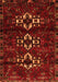 Serging Thickness of Machine Washable Persian Orange Traditional Area Rugs, wshtr3065org