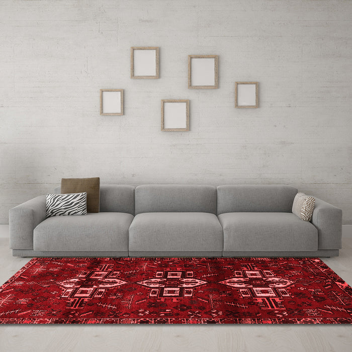 Traditional Red Washable Rugs