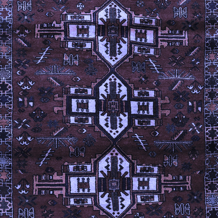 Machine Washable Persian Blue Traditional Rug, wshtr3065blu