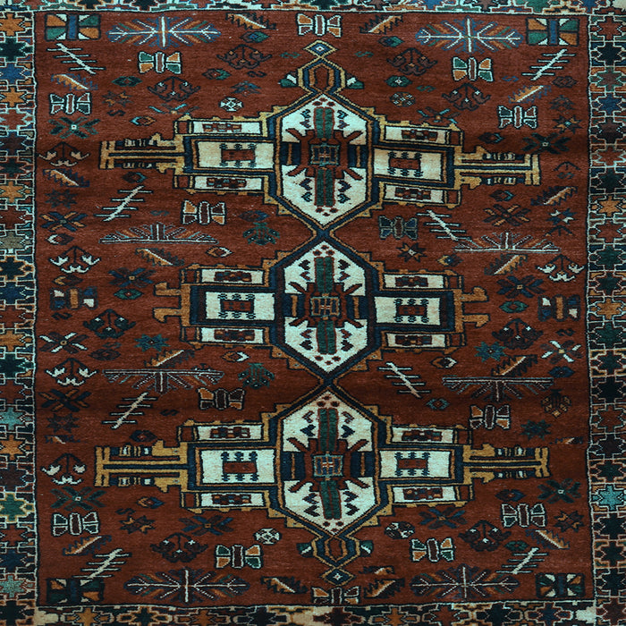 Square Persian Light Blue Traditional Rug, tr3065lblu