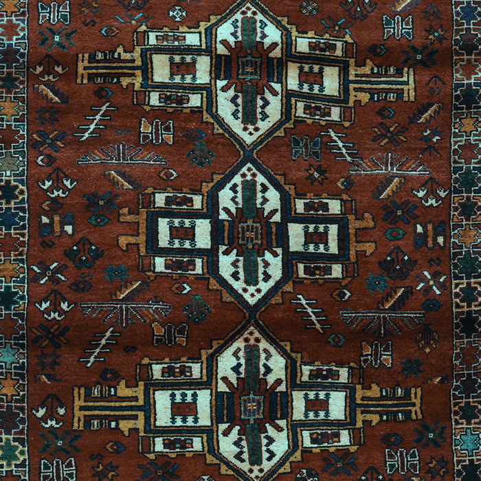 Machine Washable Persian Light Blue Traditional Rug, wshtr3065lblu