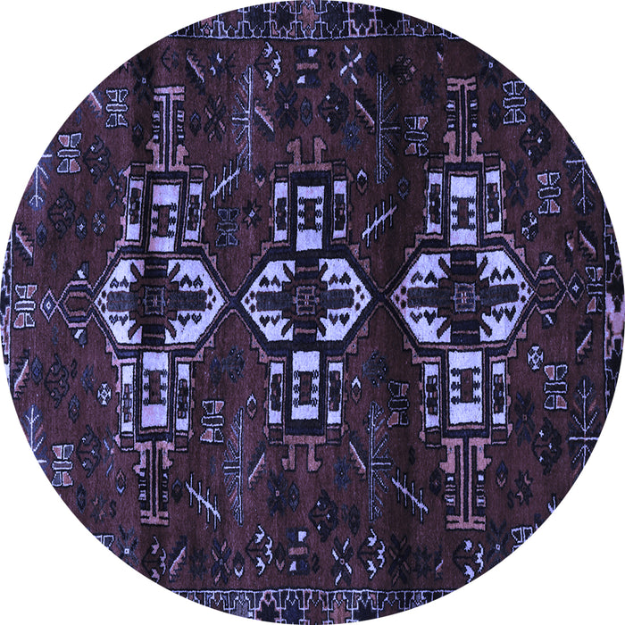 Round Persian Blue Traditional Rug, tr3065blu