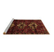 Sideview of Machine Washable Persian Brown Traditional Rug, wshtr3065brn