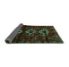 Sideview of Persian Turquoise Traditional Rug, tr3065turq