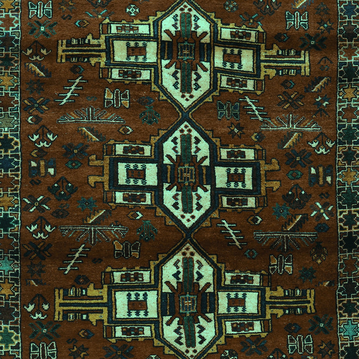 Machine Washable Persian Turquoise Traditional Area Rugs, wshtr3065turq
