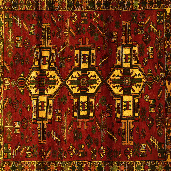 Square Persian Yellow Traditional Rug, tr3065yw