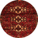 Machine Washable Persian Orange Traditional Area Rugs, wshtr3065org