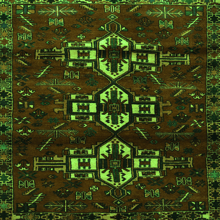 Serging Thickness of Persian Green Traditional Rug, tr3065grn