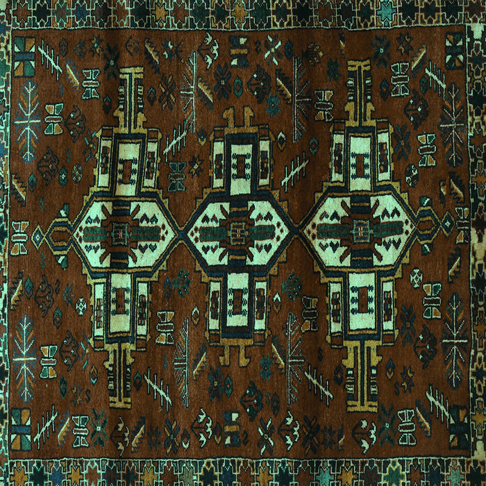 Square Persian Turquoise Traditional Rug, tr3065turq
