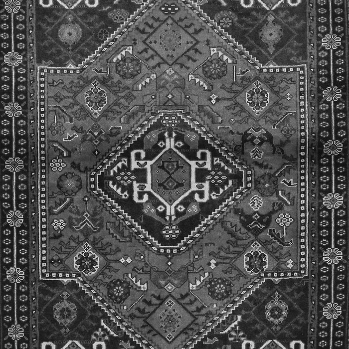 Serging Thickness of Machine Washable Persian Gray Traditional Rug, wshtr3066gry