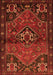 Serging Thickness of Machine Washable Persian Orange Traditional Area Rugs, wshtr3066org