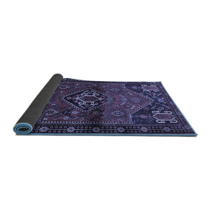 Sideview of Persian Blue Traditional Rug, tr3066blu