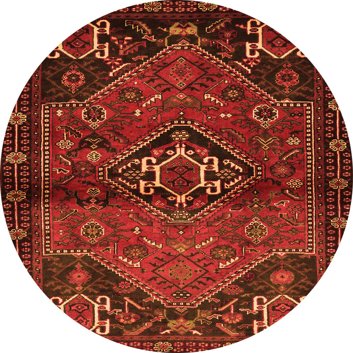 Square Persian Orange Traditional Rug, tr3066org