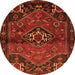 Square Persian Orange Traditional Rug, tr3066org