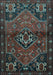 Machine Washable Persian Light Blue Traditional Rug, wshtr3066lblu