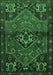 Machine Washable Persian Emerald Green Traditional Area Rugs, wshtr3066emgrn