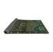 Sideview of Persian Turquoise Traditional Rug, tr3066turq
