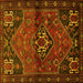Square Persian Yellow Traditional Rug, tr3066yw