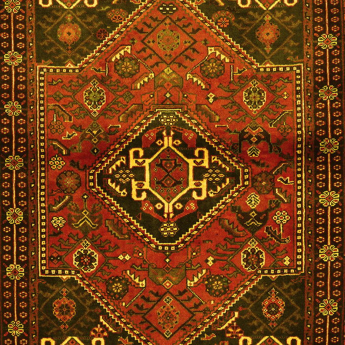 Machine Washable Persian Yellow Traditional Rug, wshtr3066yw