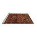 Sideview of Machine Washable Persian Brown Traditional Rug, wshtr3066brn