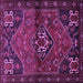 Square Machine Washable Persian Purple Traditional Area Rugs, wshtr3066pur