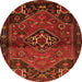 Machine Washable Persian Orange Traditional Area Rugs, wshtr3066org