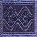 Square Persian Blue Traditional Rug, tr3067blu