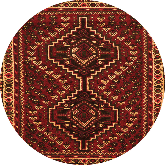 Machine Washable Persian Orange Traditional Area Rugs, wshtr3067org