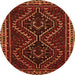 Machine Washable Persian Orange Traditional Area Rugs, wshtr3067org