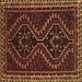 Square Machine Washable Persian Brown Traditional Rug, wshtr3067brn